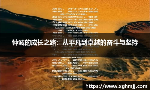 钟诚的成长之路：从平凡到卓越的奋斗与坚持